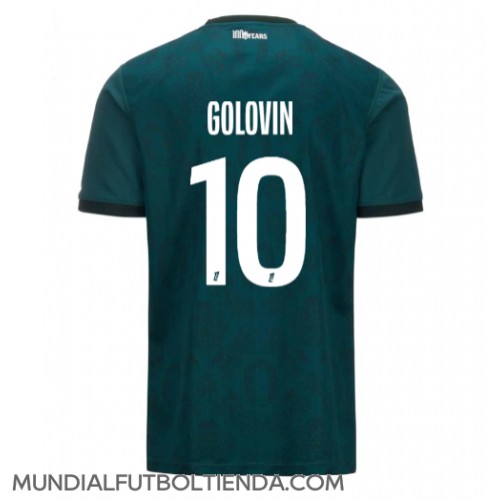 Camiseta AS Monaco Aleksandr Golovin #10 Segunda Equipación Replica 2024-25 mangas cortas